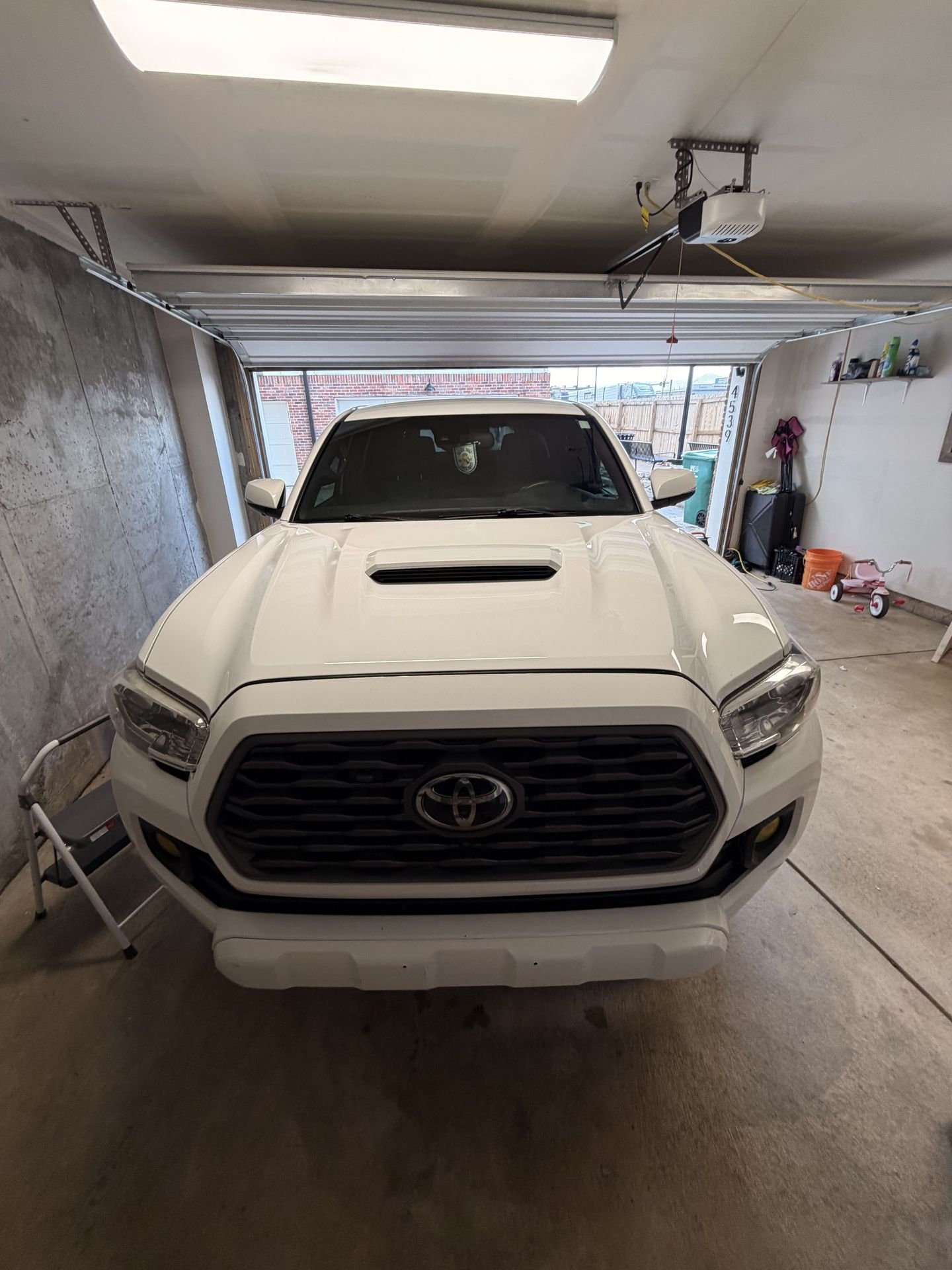 White Toyota after mobile detailing Denver